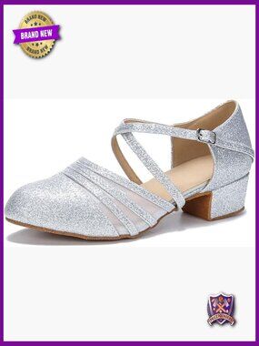 Womens Closed Toe Ballroom Dance Shoes 1.5 Inch Heels Latin Salsa Tango